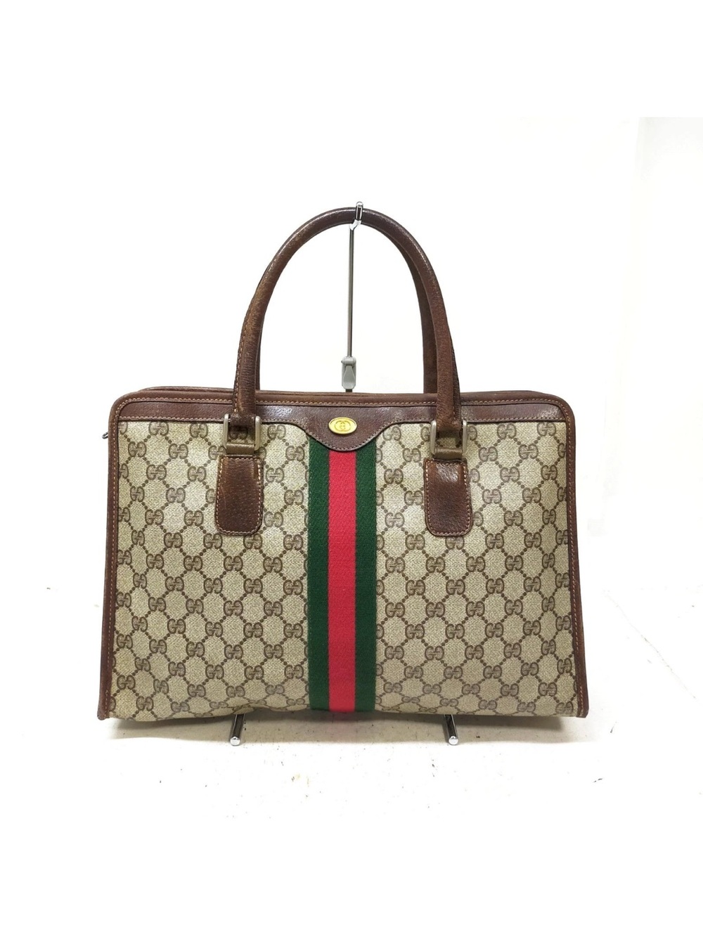 Vintage Gucci Sherry Line Canvas Tote